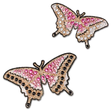 Body jewel, Set (2), Butterfly, Multicolored - Swarovski, 5653523