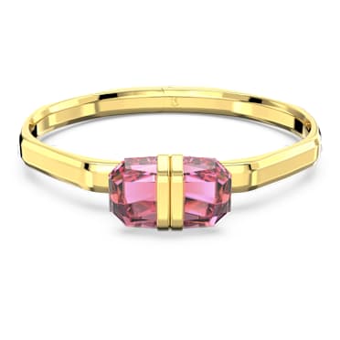 Bracelet-jonc Lucent, Fermoir magnétique, Rose, Placage de ton or - Swarovski, 5657291