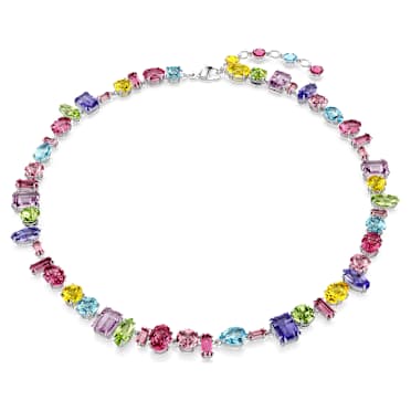 Gema Kolye, Karışık kesimler, Çok renkli, Rodyum kaplama - Swarovski, 5656397