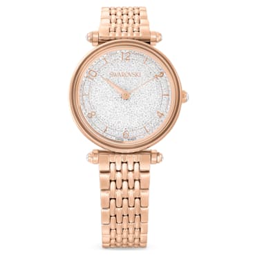 Zegarek Crystalline Wonder, Swiss Made, Metalowa bransoleta, W odcieniu różowego złota, Powłoka w odcieniu różowego złota - Swarovski, 5656911