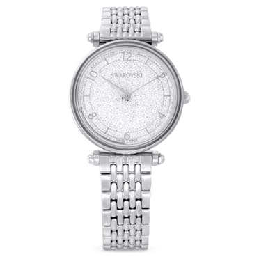 Crystalline Wonder Uhr, Schweizer Produktion, Metallarmband, Silberfarben, Edelstahl - Swarovski, 5656929