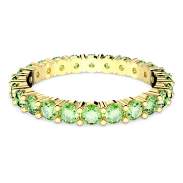 Anello Matrix, Taglio Round, Verde, Placcato color oro - Swarovski, 5658658