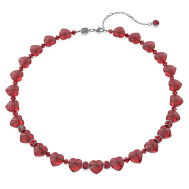 Collier Somnia, Tailles variées, Cœur, Rouge, Métal plaqué ruthénium - Swarovski, 5658868
