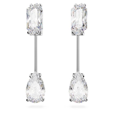 Mesmera 바 이어링, 믹스 컷, 화이트, 로듐 플래팅 - Swarovski, 5661682