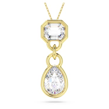 Imber pendant, Mixed cuts, White, Gold-tone plated - Swarovski, 5663339