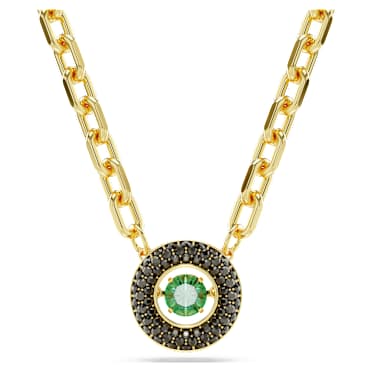 Una hanger, Groen, Goudkleurige toplaag - Swarovski, 5665238