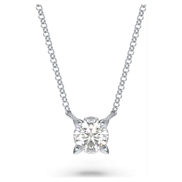 Pendentif Eternity, Diamant créé en laboratoire 0,5 carat, Or blanc 14 carats - Swarovski, 5665540