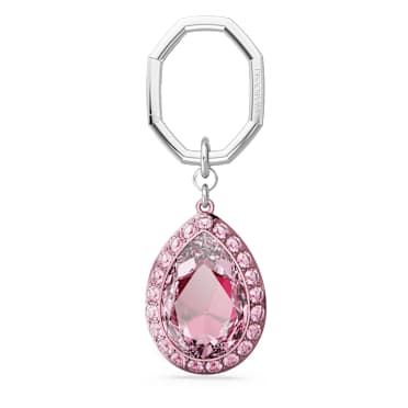 พวงกุญแจ, เจียระไนทรงลูกแพร์, สีชมพู - Swarovski, 5666646
