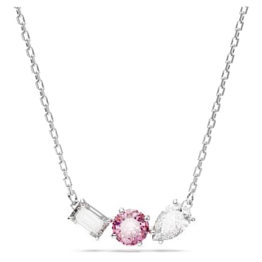 Mesmera 鏈墜, 混合式切割, 粉紅色, 鍍白金色 - Swarovski, 5668275