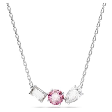 Mesmera pendant, Mixed cuts, Pink, Rhodium plated - Swarovski, 5668275