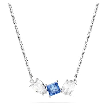 Pendentif Mesmera, Tailles variées, Bleu, Métal rhodié - Swarovski, 5668276