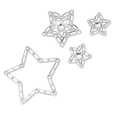 身體首飾, 套裝 (4), 星星, 白色 - Swarovski, 5668446