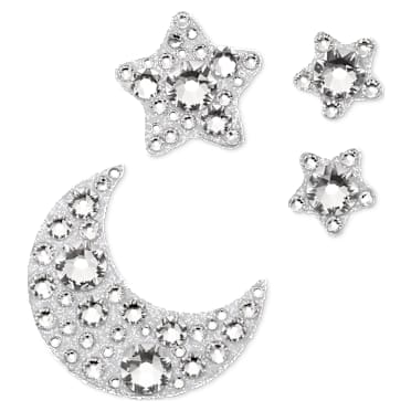 身體首飾, 套裝 (4), 月亮和星星, 白色 - Swarovski, 5668448