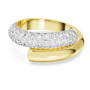 Δαχτυλίδι Dextera, Λευκό, Επιμετάλλωση σε χρυσαφί τόνο - Swarovski, 5668812