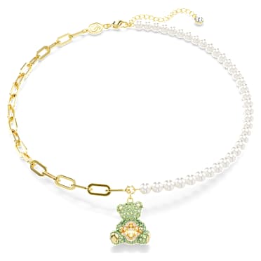 Teddy จี้สร้อยคอ, มุกคริสตัล, หมี, หลากสี, เคลือบโทนสีทอง - Swarovski, 5669162