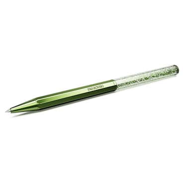 Crystalline ballpoint pen, Octagon shape, Green, Green lacquered - Swarovski, 5669934