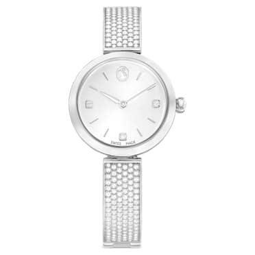 Illumina Uhr, Schweizer Produktion, Metallarmband, Silberfarben, Edelstahl - Swarovski, 5671205