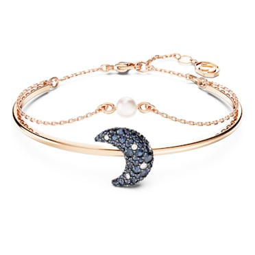 Bracelete Luna, Lua, Multicor, Lacado a rosa dourado - Swarovski, 5671586