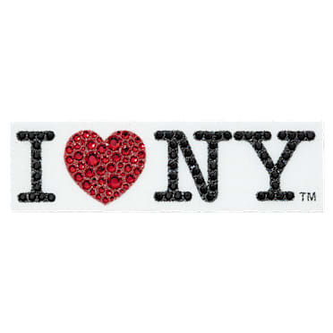 Adhesivo removible I LOVE NY, Rojo - Swarovski, 5671592