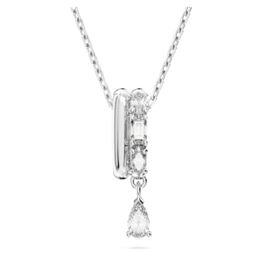Pendentif Dextera, Tailles variées, Blanc, Métal rhodié - Swarovski, 5671819