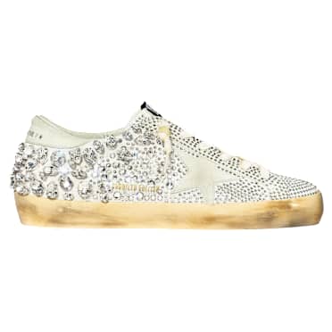 Sneakers Golden Goose Super-Star, Da donna, Bianche - Swarovski, 5672635