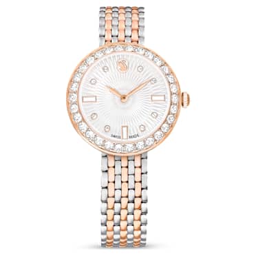 Hodinky Certa, Vyrobeno ve Švýcarsku, Kovový náramek, Odstín růžového zlata, Povrchová úprava použitím směsi kovů - Swarovski, 5672971