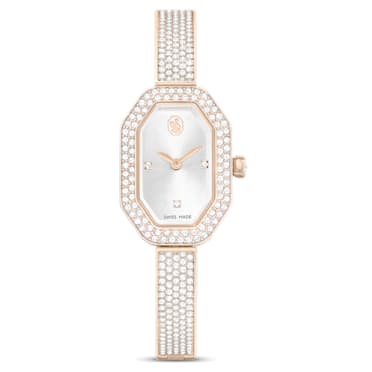 Dextera Bangle horloge, Swiss Made, Metalen armband, Goudkleurig, Champagnegoudkleurige afwerking - Swarovski, 5672987