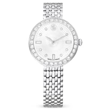 Hodinky Certa, Vyrobeno ve Švýcarsku, Kovový náramek, Stříbrný odstín, Nerezová ocel - Swarovski, 5673022