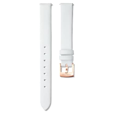 สายนาฬิกา, กว้าง 14 มม. (0.55 นิ้ว), ขาว, เคลือบโทนสีโรสโกลด์ - Swarovski, 5674158