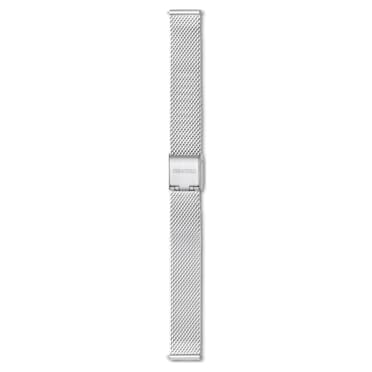 Watch strap, 13 mm (0.51") width, Metal, Silver tone, Stainless Steel - Swarovski, 5674182