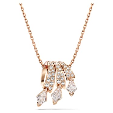 Dragon & Phoenix 鏈墜, 龍爪, 白色, 鍍金（玫瑰金色飾面） - Swarovski, 5675826