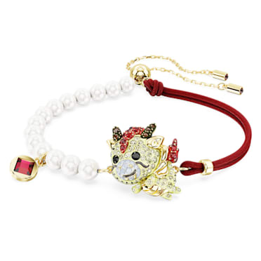 Bracelet Chinese Zodiac, Dragon, Multicolore, Placage de ton or - Swarovski, 5675839