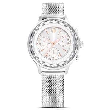 Orologio Nova Chrono, Fabbricato in Svizzera, Bracciale di metallo, Tono argentato, Acciaio inossidabile - Swarovski, 5677503