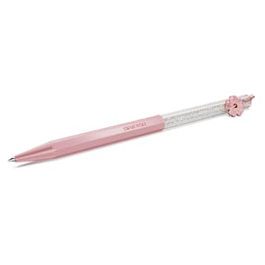 Stylo à bille Crystalline, Forme octogonale, Fleur de cerisier, Laqué rose - Swarovski, 5677589
