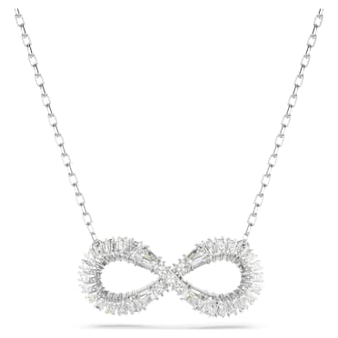 Hyperbola Kolye, Infinity, Beyaz, Rodyum kaplama - Swarovski, 5679434