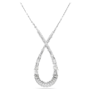 Hyperbola Kolye, Karışık kesimler, Infinity, Beyaz, Rodyum kaplama - Swarovski, 5679438