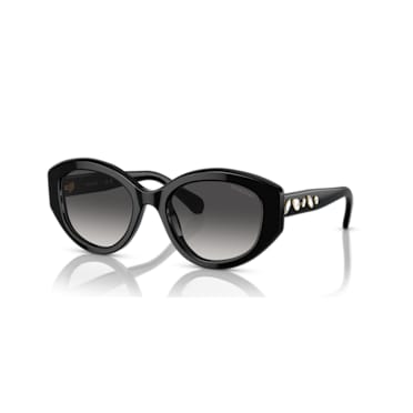 Sunglasses, Cat-Eye shape, SK6005, Black - Swarovski, 5679527