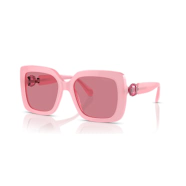 Sunglasses, Oversized, Square shape, SK0061EL, Pink - Swarovski, 5679538