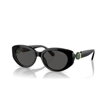 Sunglasses, Cat-Eye shape, SK6002, Black - Swarovski, 5679544