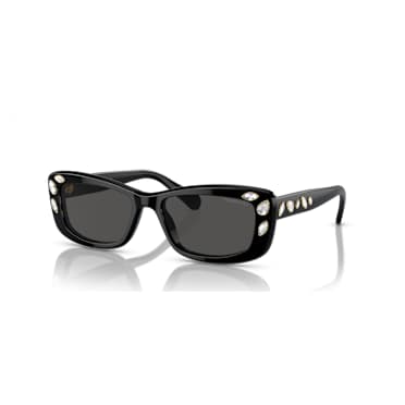 Lunettes de soleil, Forme rectangulaire, SK6008, Noires - Swarovski, 5679545