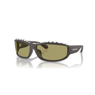 Sunglasses, Rectangular shape, SK6009EL, Gray - Swarovski, 5679546