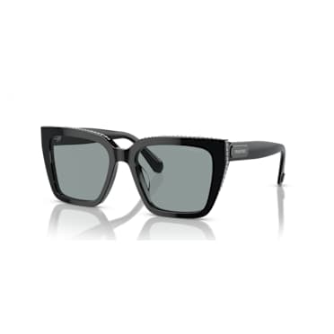 Sunglasses, Square shape, SK6013, Black - Swarovski, 5679551