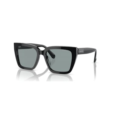 Sunglasses, Square shape, SK6013EL, Black - Swarovski, 5679551
