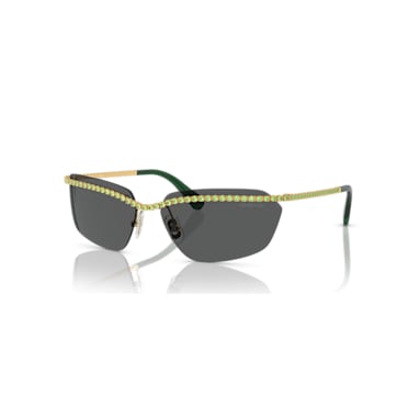 Sunglasses, Rectangular shape, SK7001EL, Black - Swarovski, 5679554