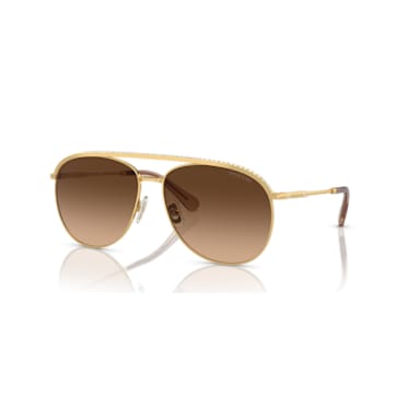 Sunglasses, Pilot shape, SK7005EL, Brown - Swarovski, 5679666