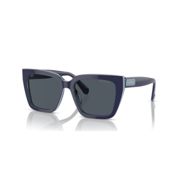 Sunglasses, Square shape, SK6013EL AC SQ, Blue - Swarovski, 5679903