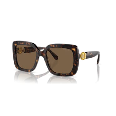 Sunglasses, Oversized, Square shape, SK6001 EL SQ, Brown - Swarovski, 5679904