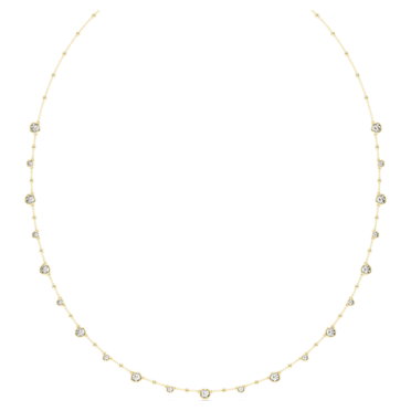 Imber lange Halskette, Rundschliff, Weiß, Goldlegierungsschicht - Swarovski, 5680091