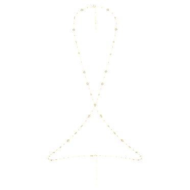 Chaîne de corps Imber, Taille ronde, blanche, Placage de ton or - Swarovski, 5680096