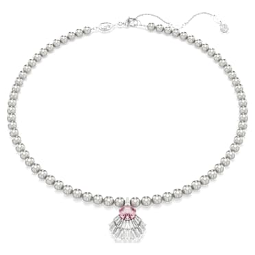 Idyllia Anhänger, Verschiedene Schliffe, Kristallperlen, Muschel, Rosa, Rhodiniert - Swarovski, 5680297
